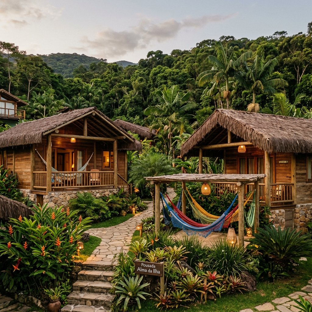 Arquitetura da Pousada Refúgio das Ondas em Ilhabela